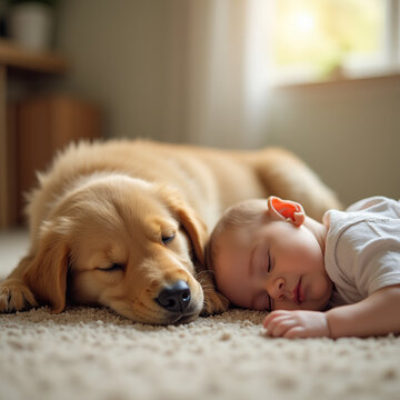 Calm Naps - Warm Moments of Puppies and Babies 2