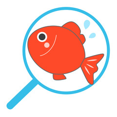 金魚すくいのイラスト