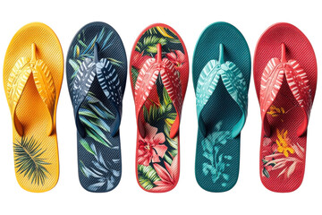 Tropical Flip Flops Summer Sandals Beach Shoes Colorful Footwear