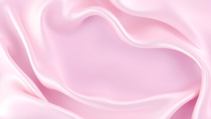 Fototapeta premium Luxurious Pastel Pink Silk Fabric with Shiny Smooth Texture and Elegant Light Drape - Perfect for Fashion and Decor