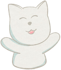 Cute White Dog Sticker