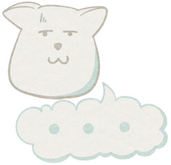 Cute White Dog Sticker