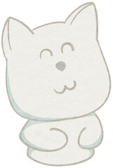 Cute White Dog Sticker