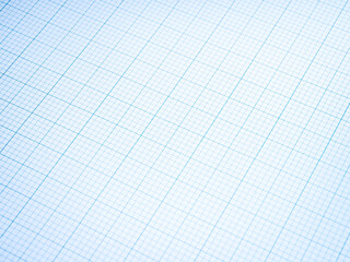 Close-up green graph line, white background. Logarithmic graph grid scale paper backgrounds with...