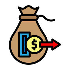 Expenditure Vector Filled Icon Design