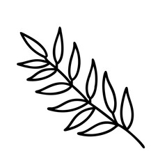 hand drawn sketch botanical branch Outline Icon