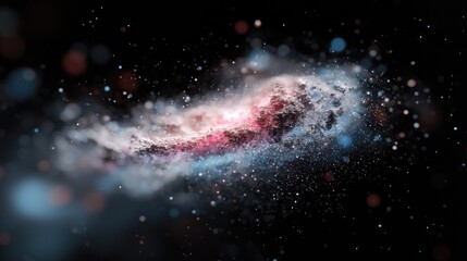 Fototapeta premium Dreamy abstract background soft focus grayscale pink haze ethereal texture design