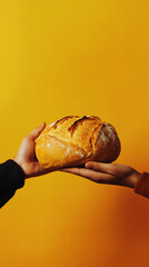Sharing Artisan Bread: A Cozy Connection Through Delicious Homemade Loaf