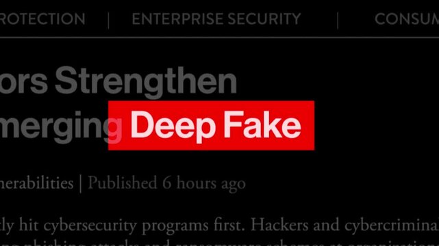 black and white deep fake news headline text animation