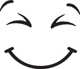 Minimalistic Smiley Face Icon on White Background