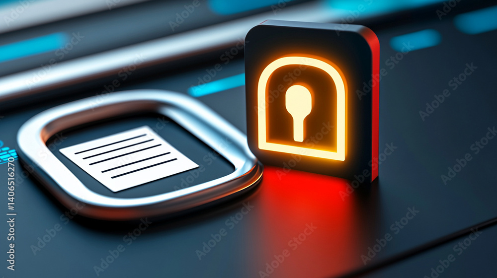 Poster cybersecurity vulnerabilities infographic online digital content modern informative