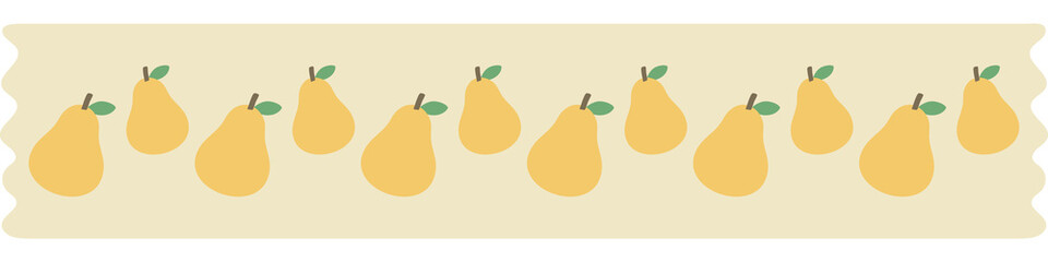 Yellow Pear Masking Tape on Light Yellow Background