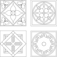 silhouette design vector illustration sketch drawing ornament decoration decoration background pattern seamless abstract modern classic vintage ethnic traditional 