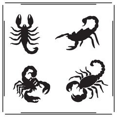 Scorpions silhouette, Scorpions illustration , Scorpions clipart, Scorpions vector , Scorpions icon , black Scorpions, Scorpions illustration on white background, Scorpions vector illustration ,