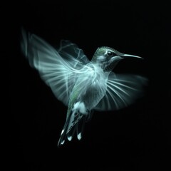 Fototapeta premium Capturing the Motion of Hummingbird Flight in Time