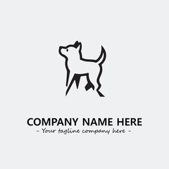 Dog illustration black and white for logo company vector image
