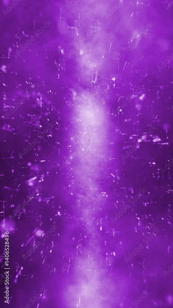 Poster loop violet vertical digital technology lines and dots copy space background.
