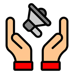 Awareness Campaign Vector Filled Icon Design