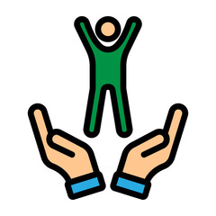 Empowerment Vector Filled Icon Design