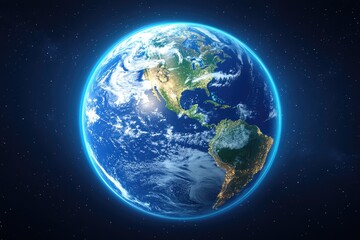 Obraz premium Earth from space, detailed view