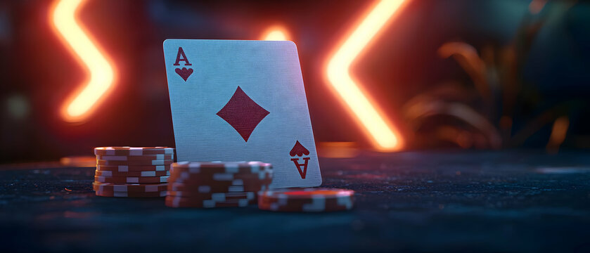 Ace of Diamonds and Casino Chips