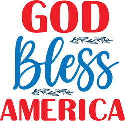  4th of july typography SVG design