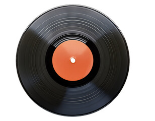 Fototapeta premium Analog record disc, transparent background