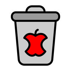 Organic Waste Vector Filled Icon Design