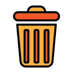 Trash Icon Vector Filled Icon Design