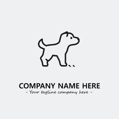 Dog illustration black and white for logo company vector image
