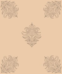 vintage card with floral ornament
