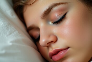 Someone sleeping peacefully gentle expression