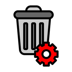 Waste Management Icon Vector Filled Icon Design