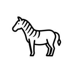 Zebra Illustration Icon African Wildlife Animal Design Silhouette Stripped Pattern Graphic
