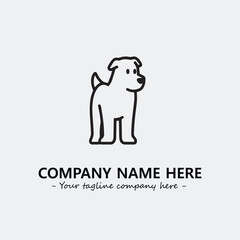 Obraz premium Dog illustration black and white for logo company vector image 