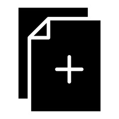 Obraz premium Create Document Glyph Icon