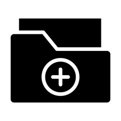 Obraz premium Create Folder Glyph Icon