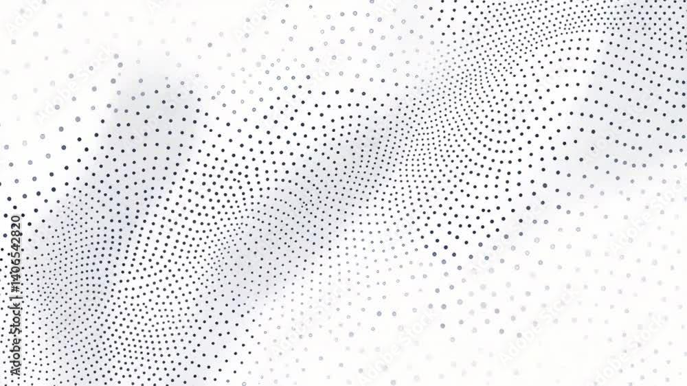 Aufkleber smooth gradient of black and gray dots an abstract design pattern on white background, evoking depth