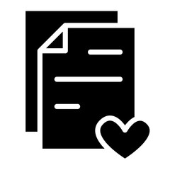 Favorite Document Glyph Icon