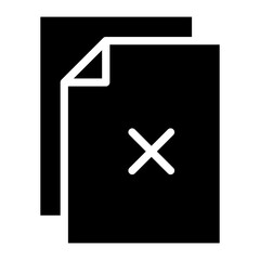 Obraz premium Remove Document Glyph Icon