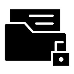Unlock Folder Glyph Icon