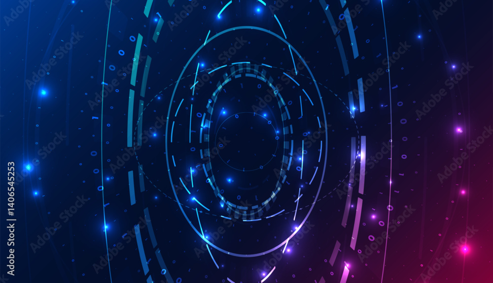 Poster abstract big data visualization. big data code representation. graphic concept for your design