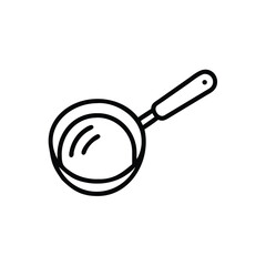 Cooking Utensil Icon Frying Pan Outline Vector Design Element Illustration