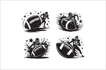 American Football Player Silhouette Vector &ndash; High-Impact Sports Design

Dynamic Football Action Silhouette &ndash; Vector Illustration for Game Day

Gridiron Warrior &ndash; American Football Vector Silhouette Pa