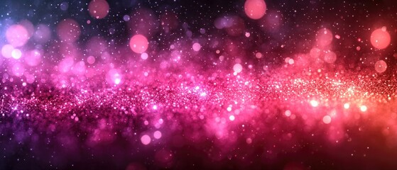 Obraz premium Abstract blurry background with shining spots in blue, red and pink