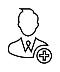 Add Friend Symbol Vector Outline Illustration