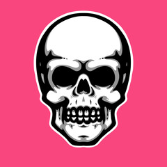 Detailed skull vector illustration with sharp edges and artistic flair. Great for gothic design, horror themes, or digital artwork projects.