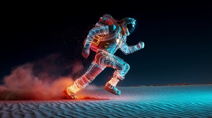 Fototapeta premium Generic Trooper Glowing Moment Desert Lunar 