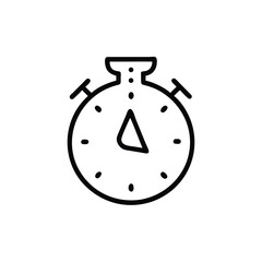 Minimalist Stopwatch Icon Time Management Illustration Outline Timer Vector Image