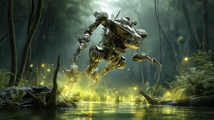 Robotics Robotic Mech Moment Alien Swamp Over 9it2h2h
